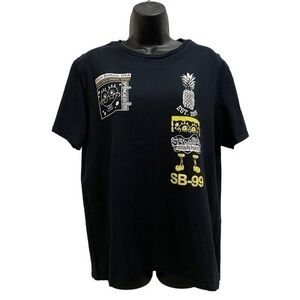 Nickelodeon SpongeBob SquarePants EST 1999 Black Graphic T-Shirt Size Large